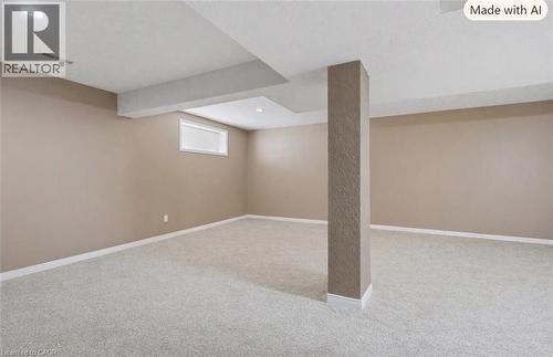 BASEMENT VIRTUALLY STAGED EMPTY TO SHOW SIZE - 15 Carolinian Lane, Cambridge, ON 