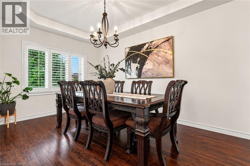 Elegant Formal Dining Room w/ Dining Hutch - 53 Valiant Circle, Binbrook, ON