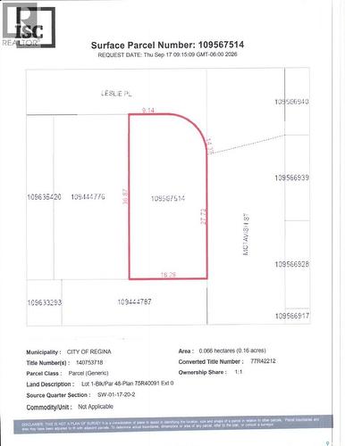 66 Leslie Place, Regina, SK 