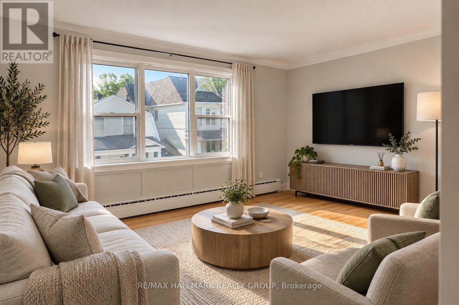 Apt 3 - 2nd Level - Living Room (Virtually Staged) - 55 Ivy Crescent, Ottawa, ON