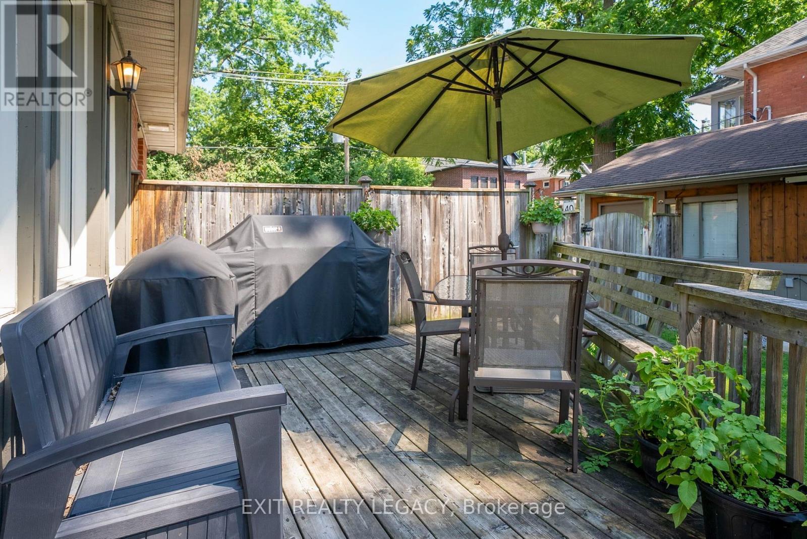 Private backyard deck - 126 Temperance Street, Aurora, ON