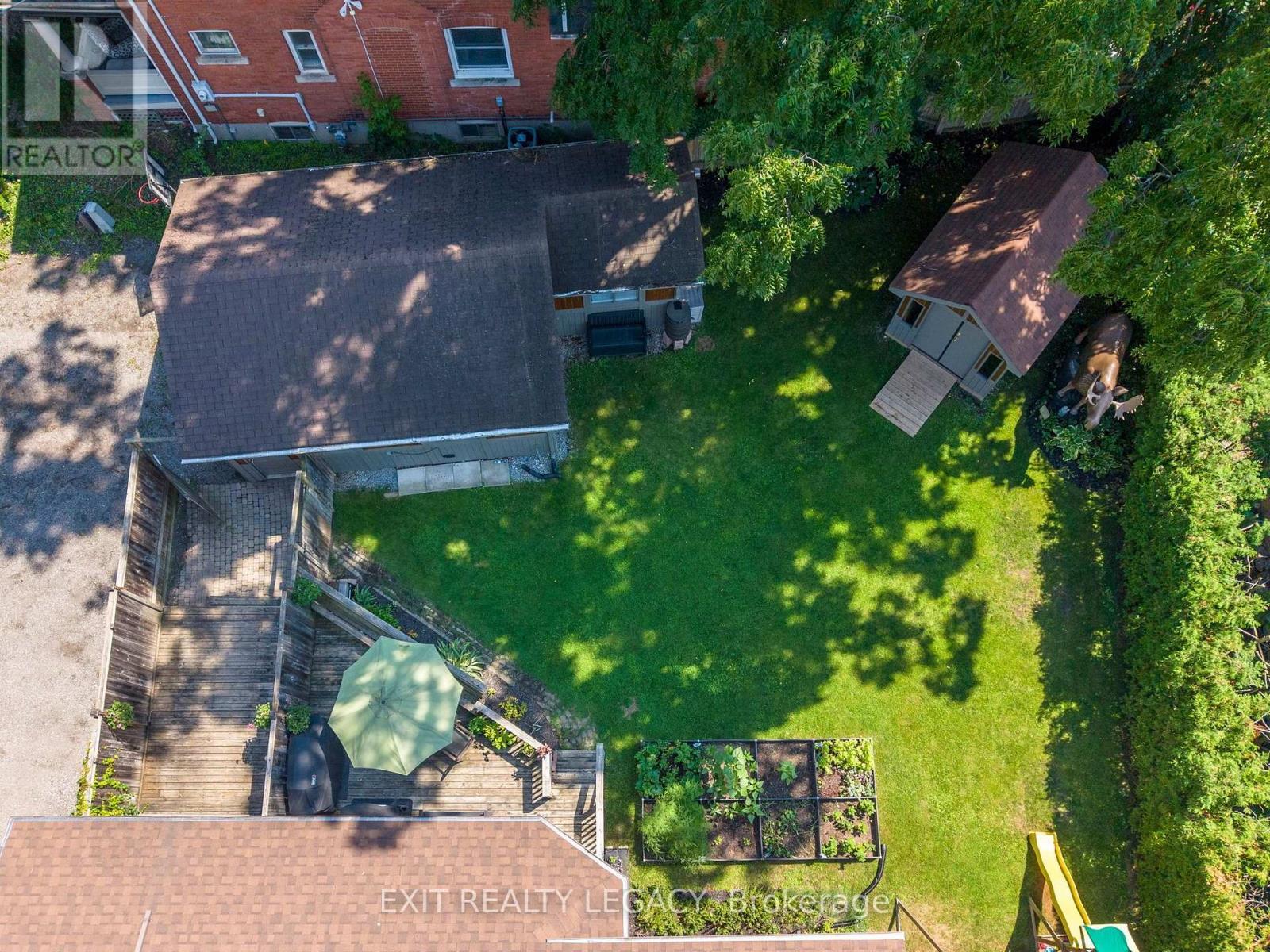Backyard aerial - 126 Temperance Street, Aurora, ON