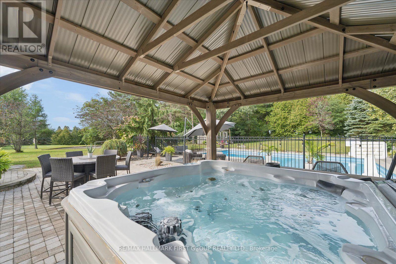 Covered Gazebo Hot Tub Area - 33 Deerfield Drive, Hamilton Township, ON