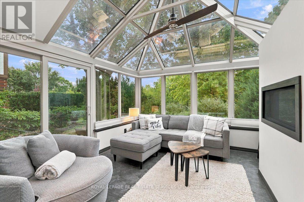 4 season solarium with gas fireplace - 2182 Margot Street, Oakville, ON