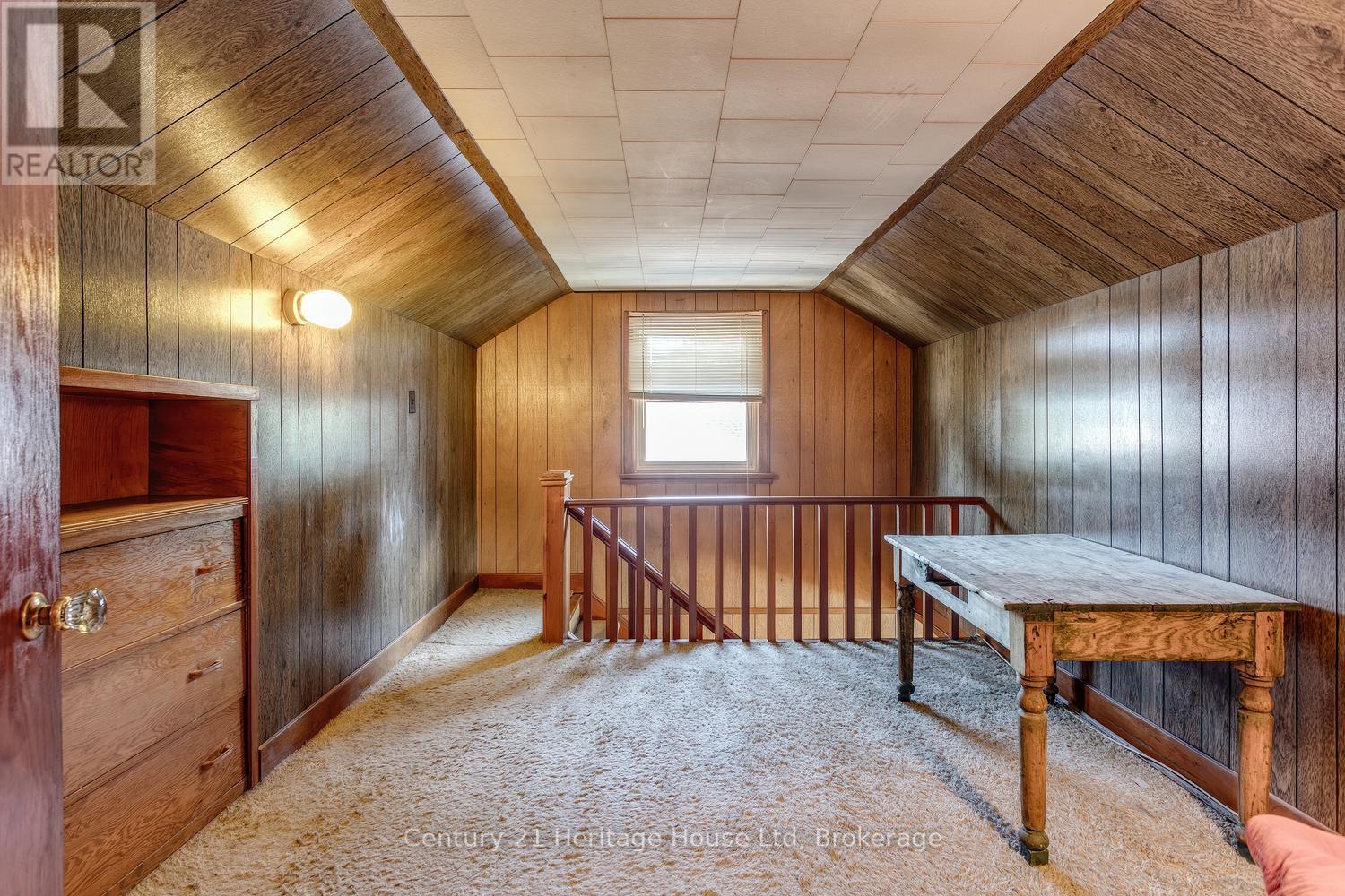 2nd floor - view of stairway and built in cabinets - 91 Merion Street, Guelph (Junction/Onward Willow), ON