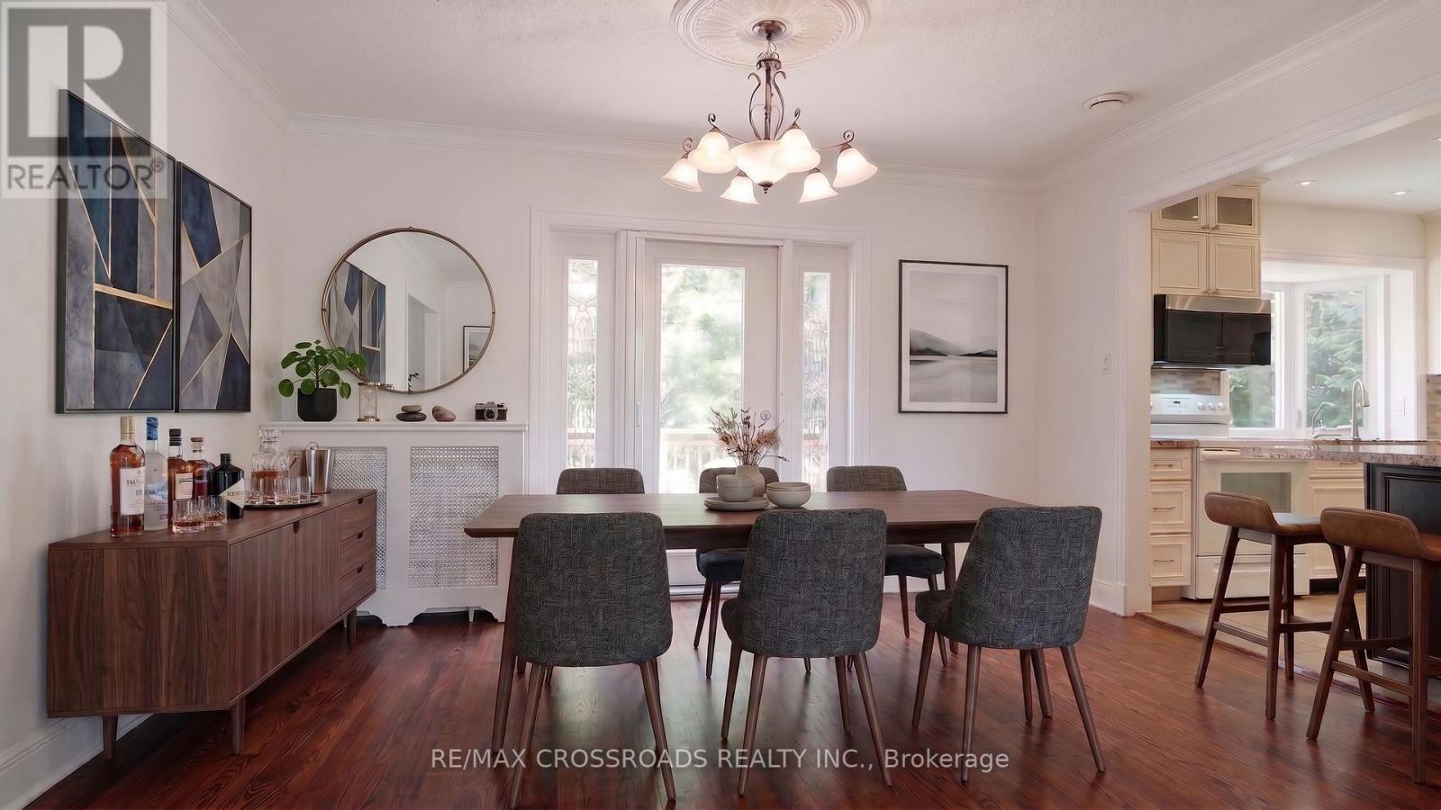 Spacious Dining Room with Walk-Out to Rear Deck - 19 Strathgowan Crescent, Toronto, ON