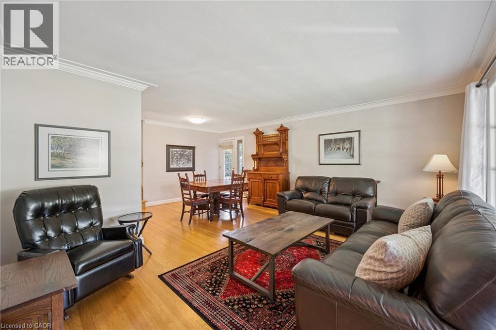 Hardwood flooring throughout, crown molding, and recessed lighting - 35 Crosby Drive, Kitchener, ON