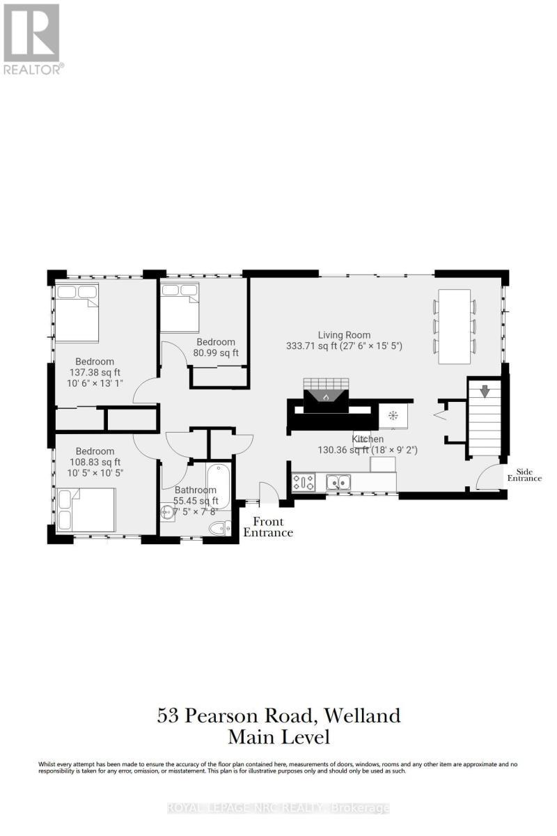 main floor - 53 Pearson Road, Welland (Cooks Mills), ON
