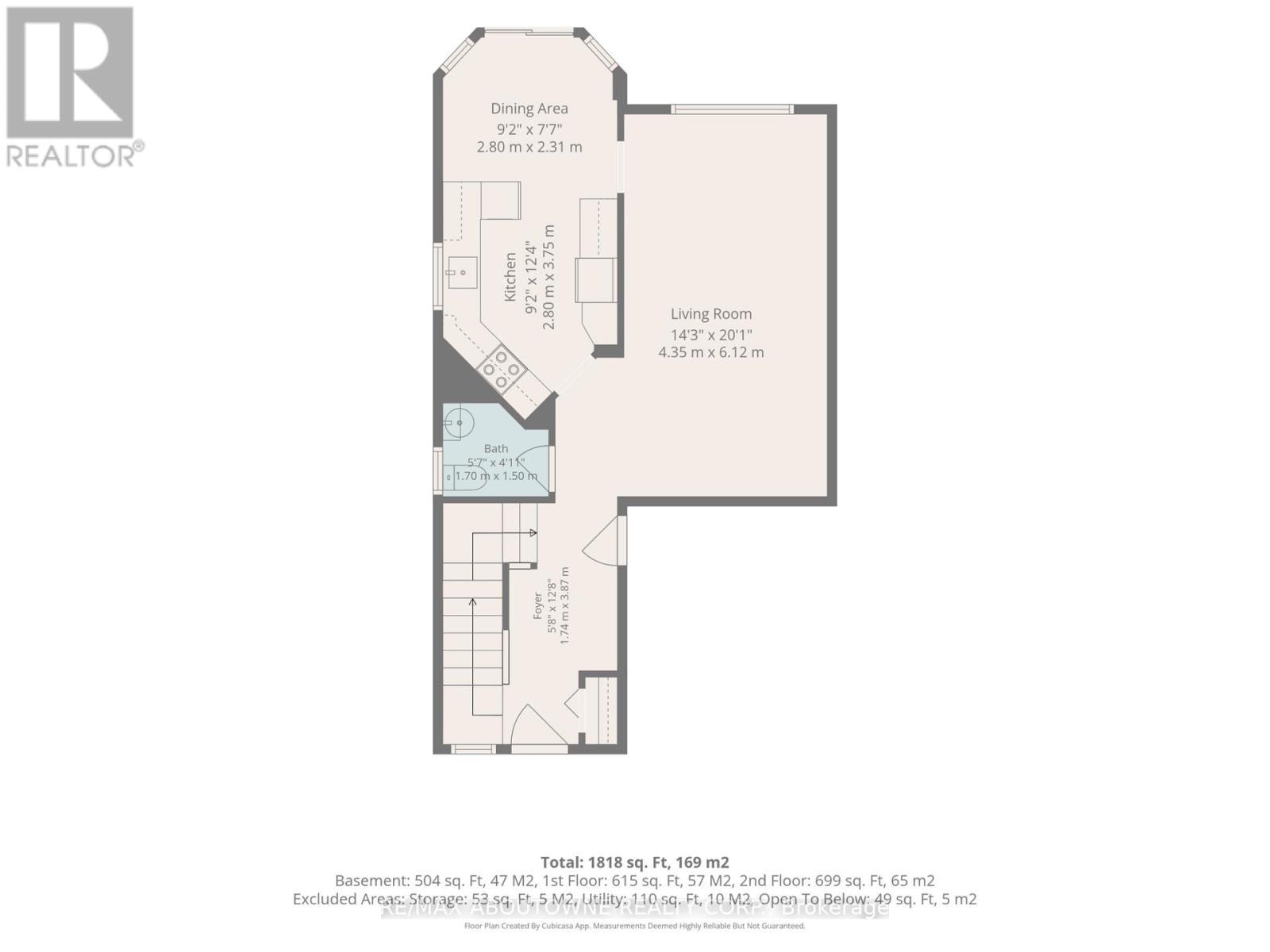 Main Floor Floor Plan - 87 Houghton Street, Cambridge, ON