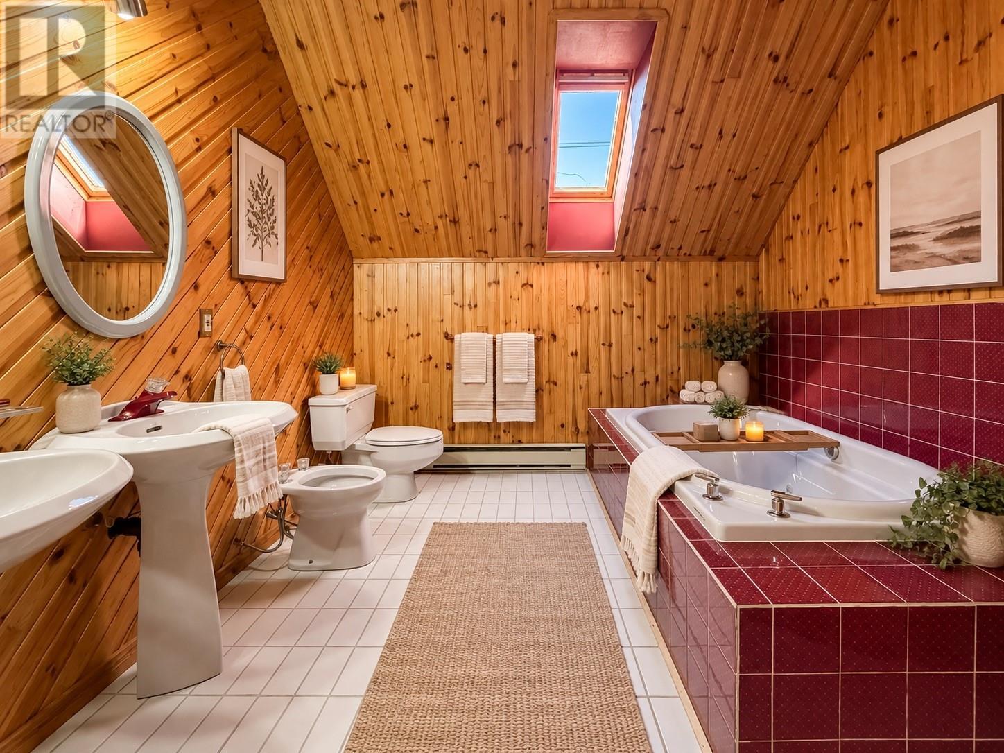 Main bathroom staged with A.I. - 157 Kimberley Farm Drive, Winterland, NL