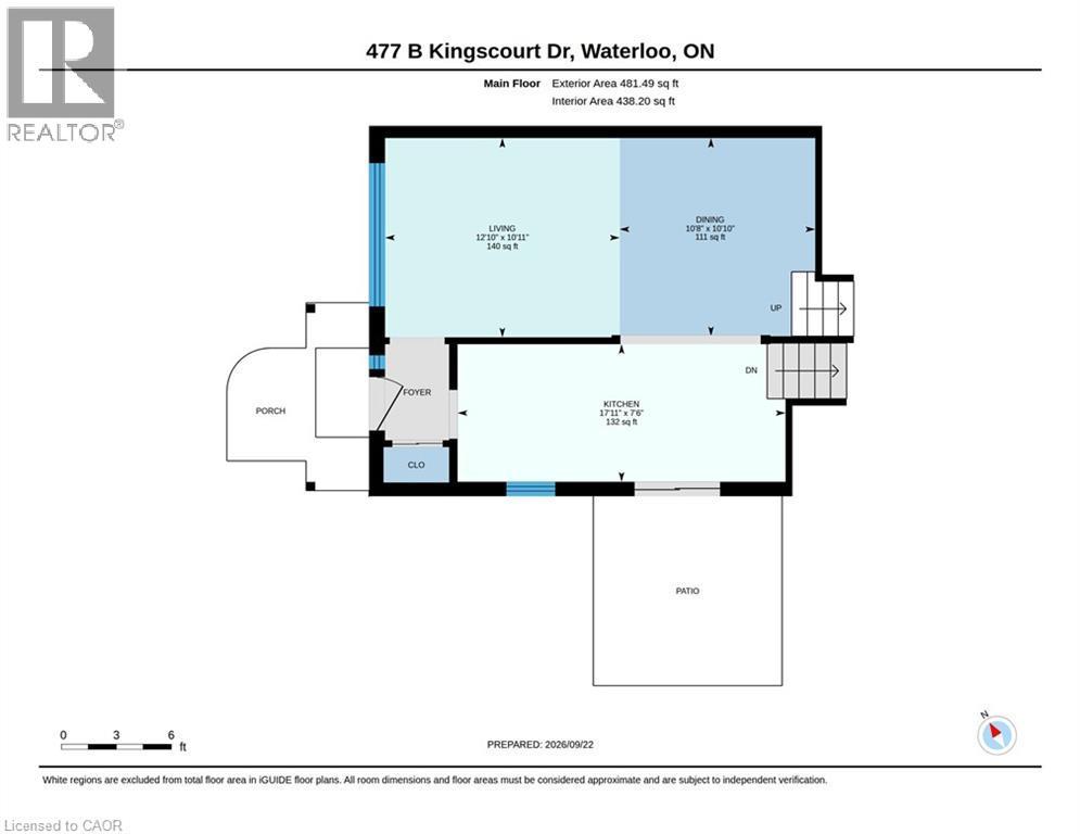Floor plan - 477 Kingscourt Drive Unit# B, Waterloo, ON