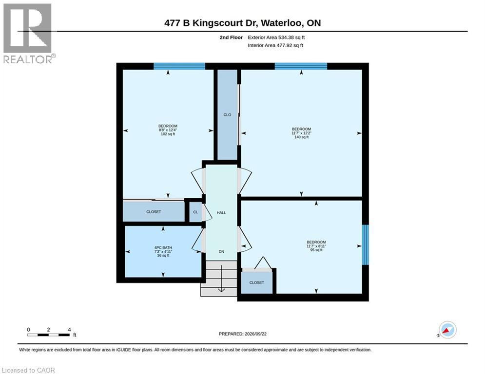 Floor plan - 477 Kingscourt Drive Unit# B, Waterloo, ON