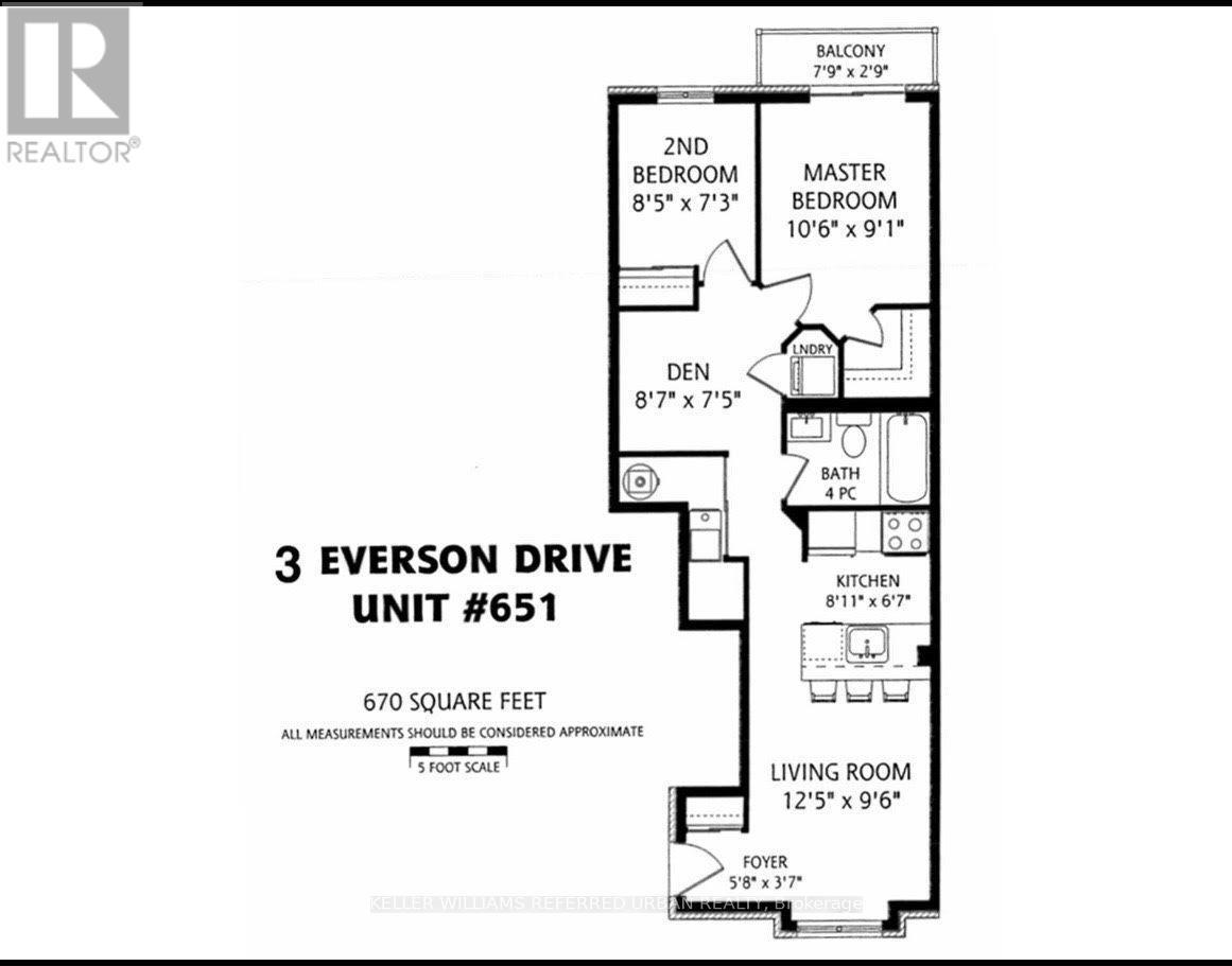 Floor Plan - 651 - 3 Everson Drive, Toronto, ON
