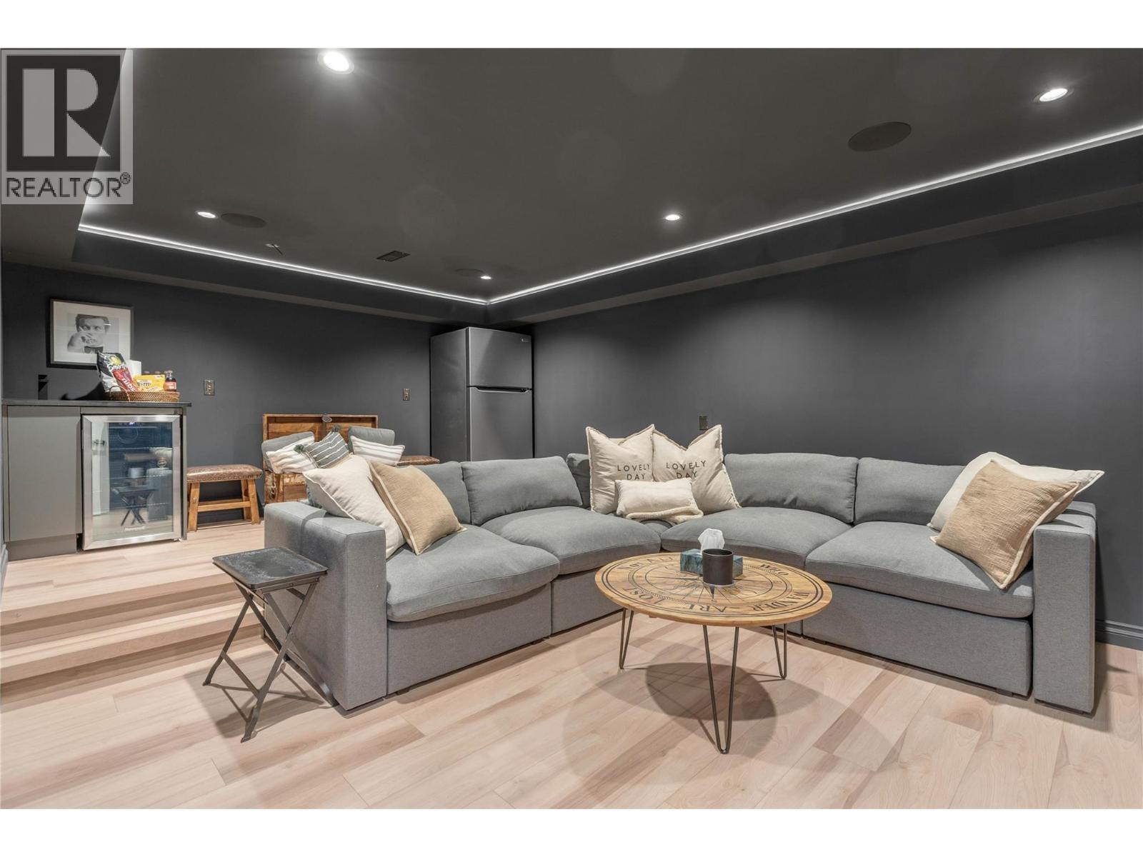 theatre room with wet bar - 1113 Mt Fosthall Drive, Vernon, BC