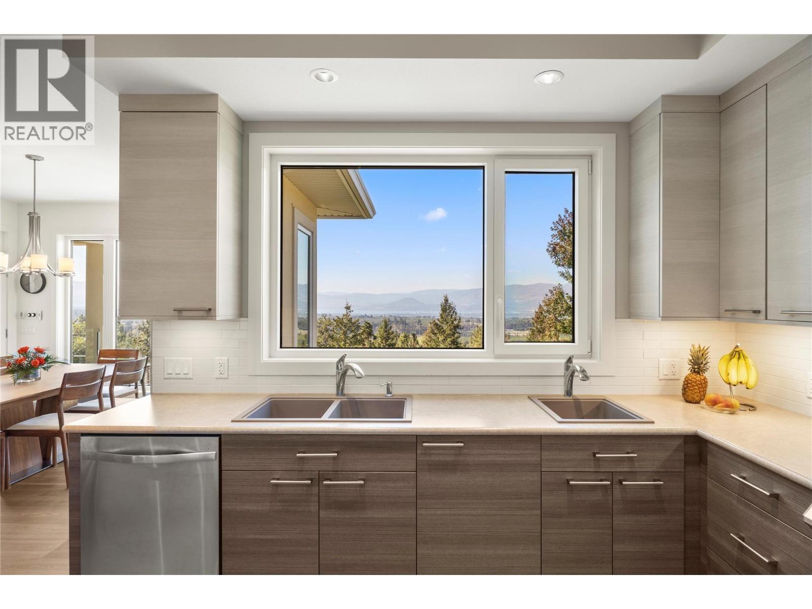 Lake views from the west facing kitchen window - 2442 Bella Vista Street, Kelowna, BC