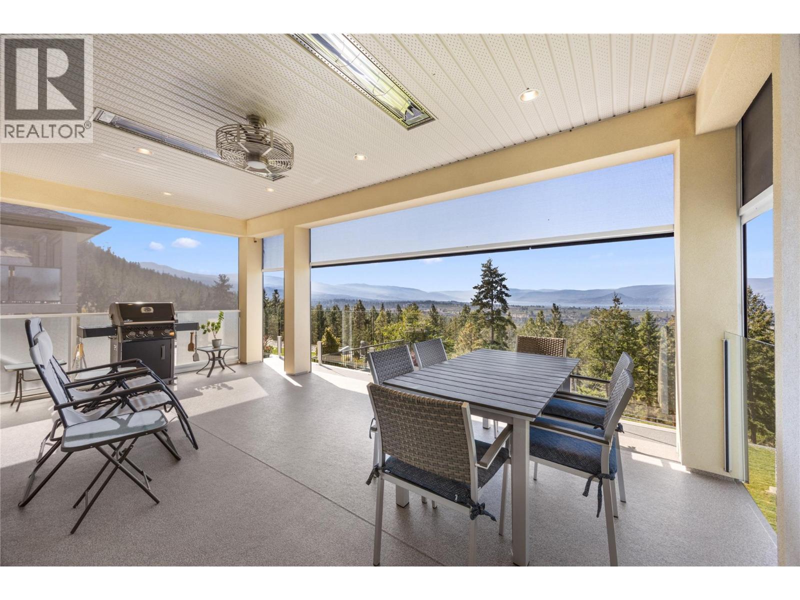 Built-in infrared heaters and roughed-in for a mist cooling system and staircase to backyard - 2442 Bella Vista Street, Kelowna, BC