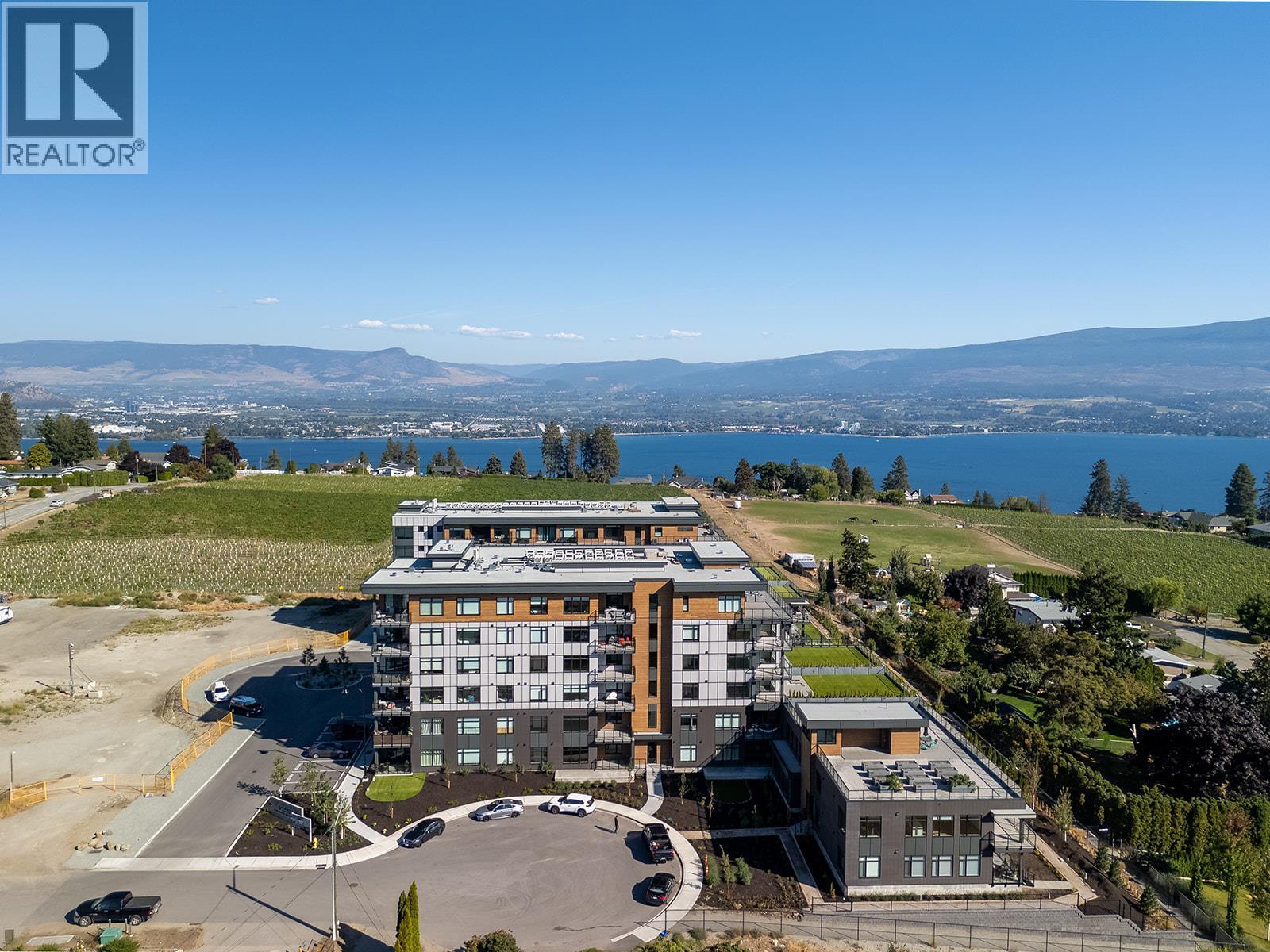Aerial View of The Residences at Lakeview Village - 2780 Olalla Road Unit# 107, West Kelowna, BC