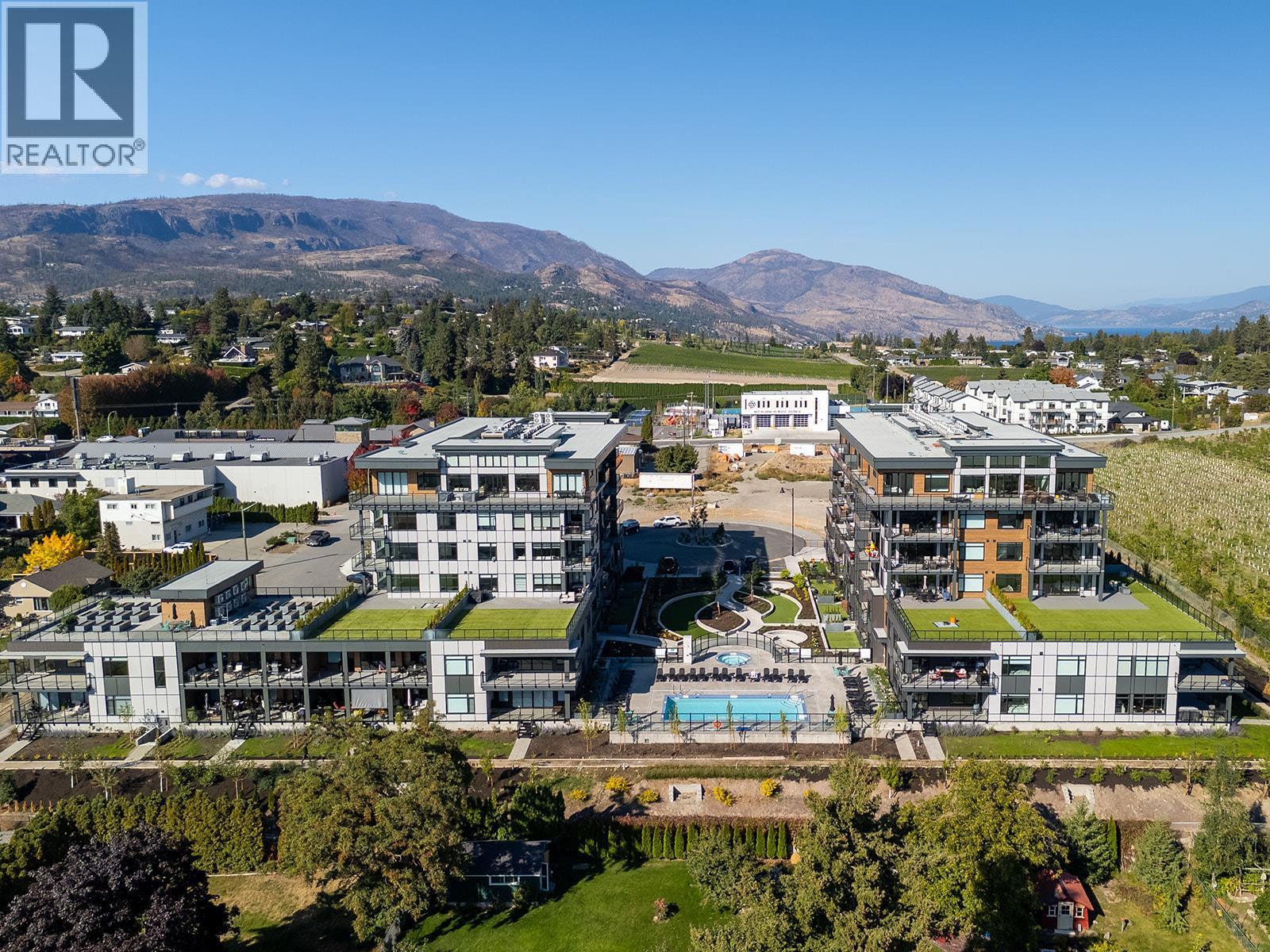 Aerial View of The Residences at Lakeview Village - 2780 Olalla Road Unit# 107, West Kelowna, BC