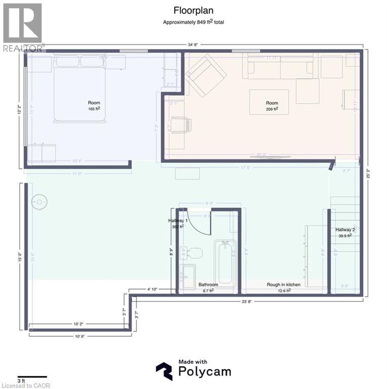Basement Print Layout APPROXIMATE - 83 East 15Th Street, Hamilton, ON