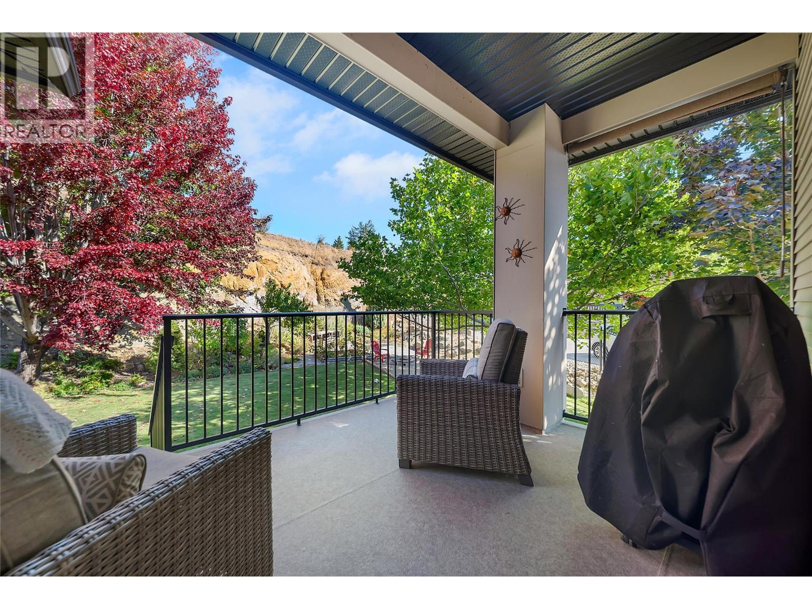 Covered patio off the kitchen - 2533 Copper Ridge Drive, West Kelowna, BC