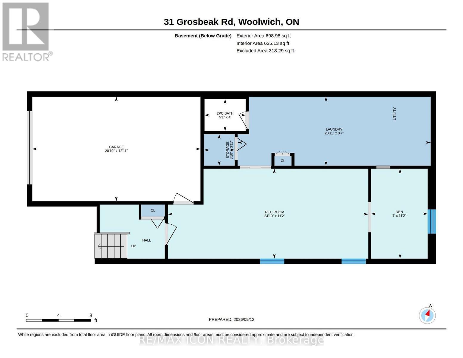 Floor Plan - Basement - 31 Grosbeak Road, Woolwich, ON