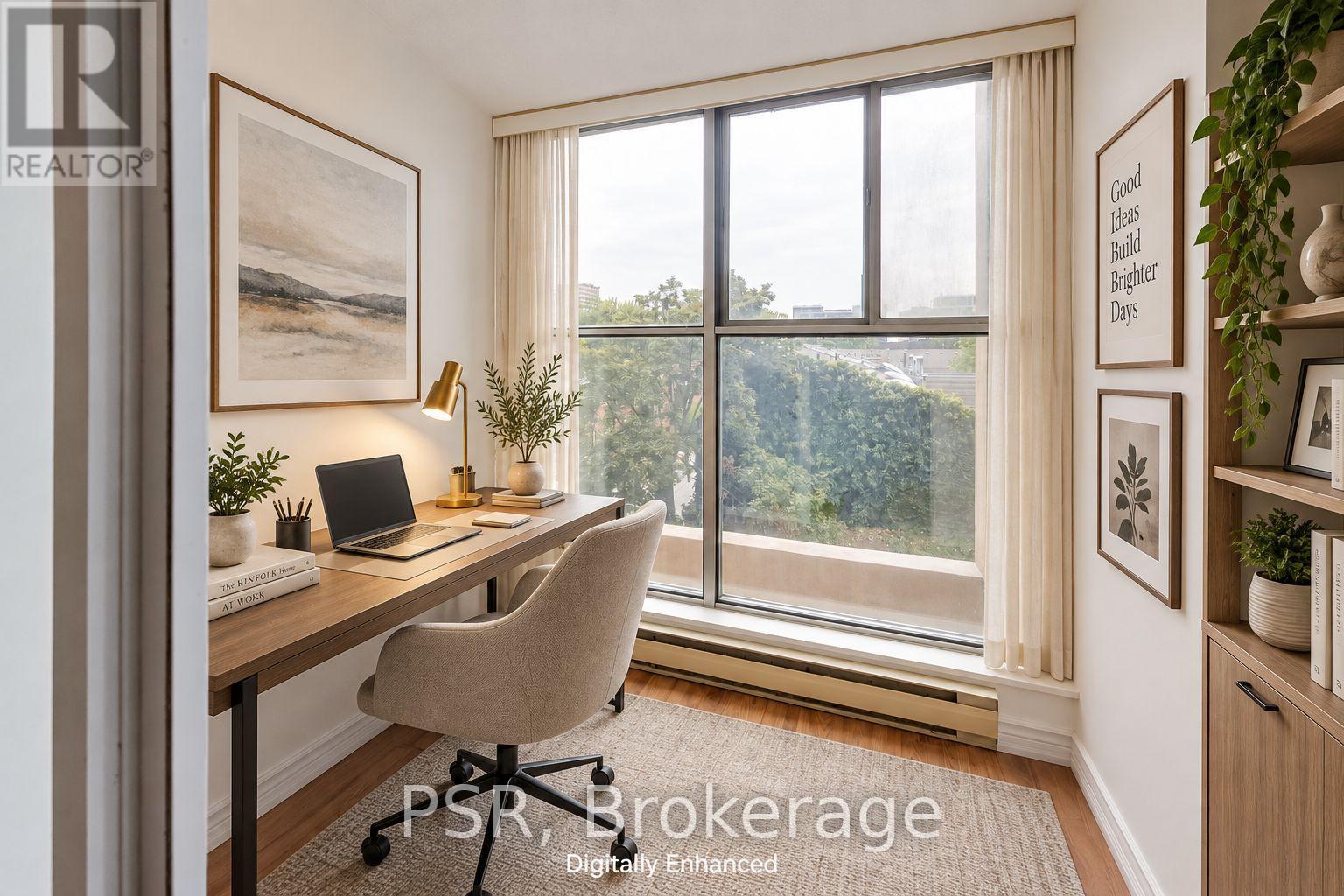 Digitally Staged Den/Solarium - 510 - 65 Scadding Avenue, Toronto, ON