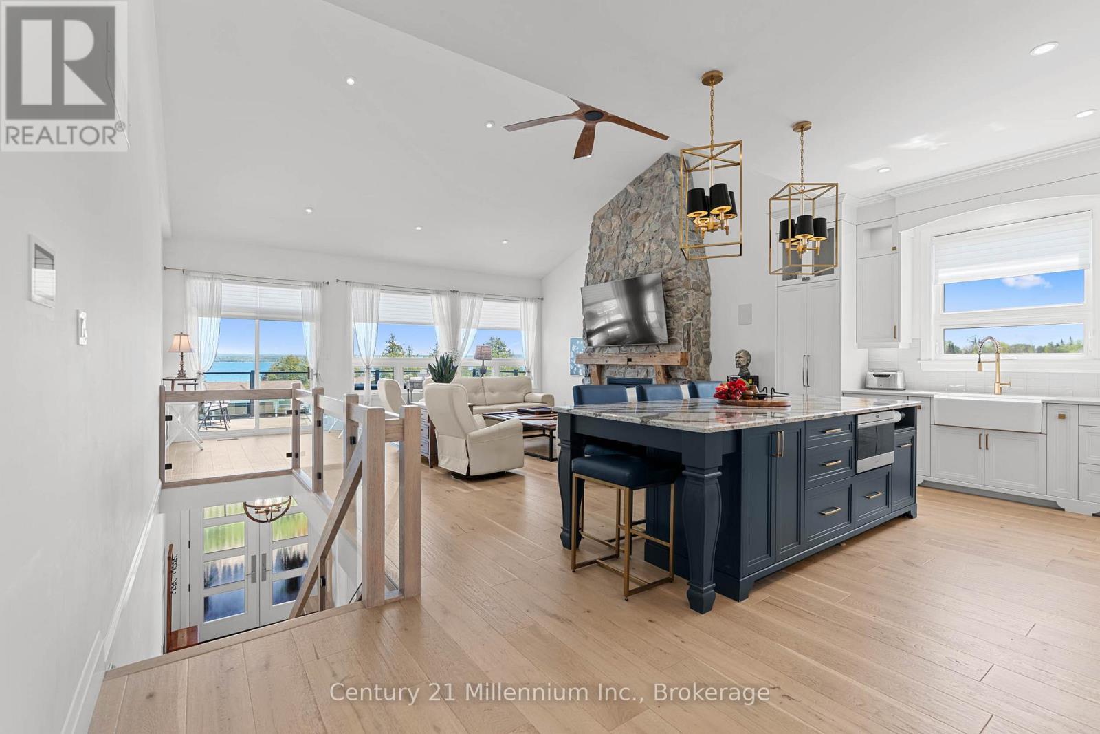 Kitchen With Georgian Bay Views - 549 Punkinseed Lane, Georgian Bluffs, ON