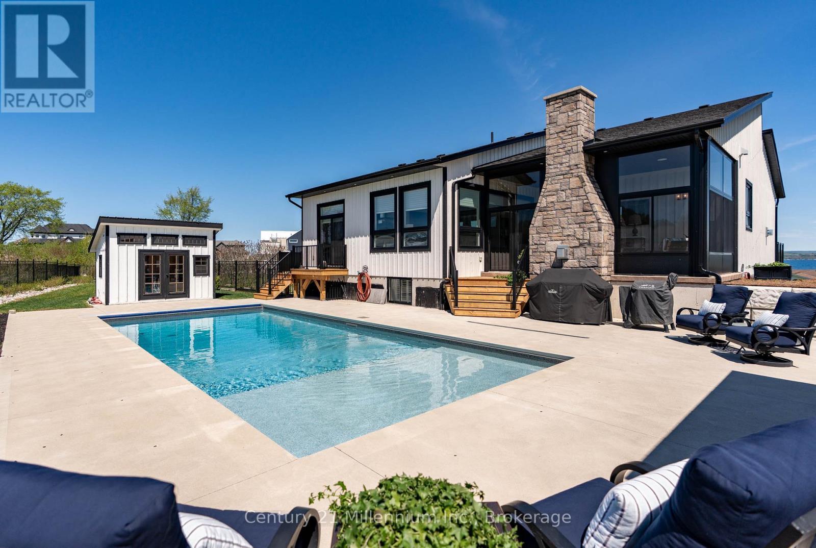 Pool With Equipment Shed - 549 Punkinseed Lane, Georgian Bluffs, ON