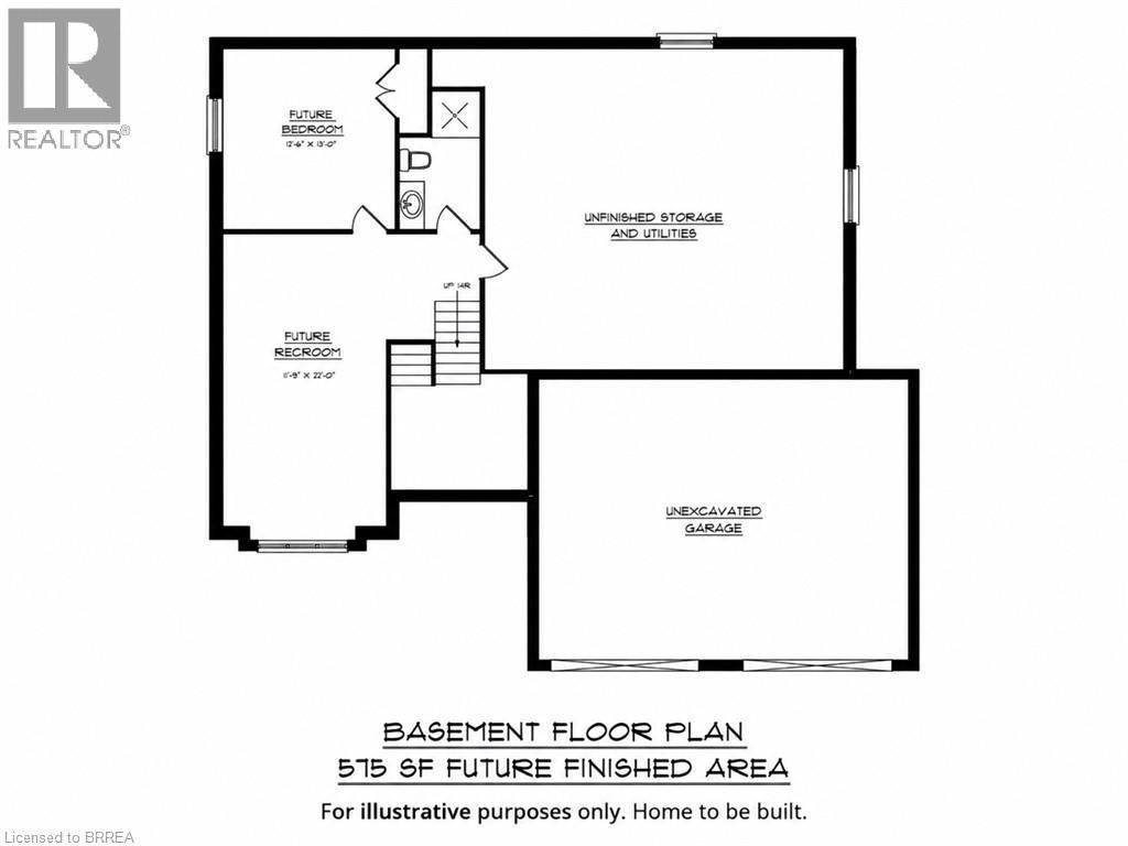 Unfinished Basement - Lot 5 Donegal Drive, Brantford, ON