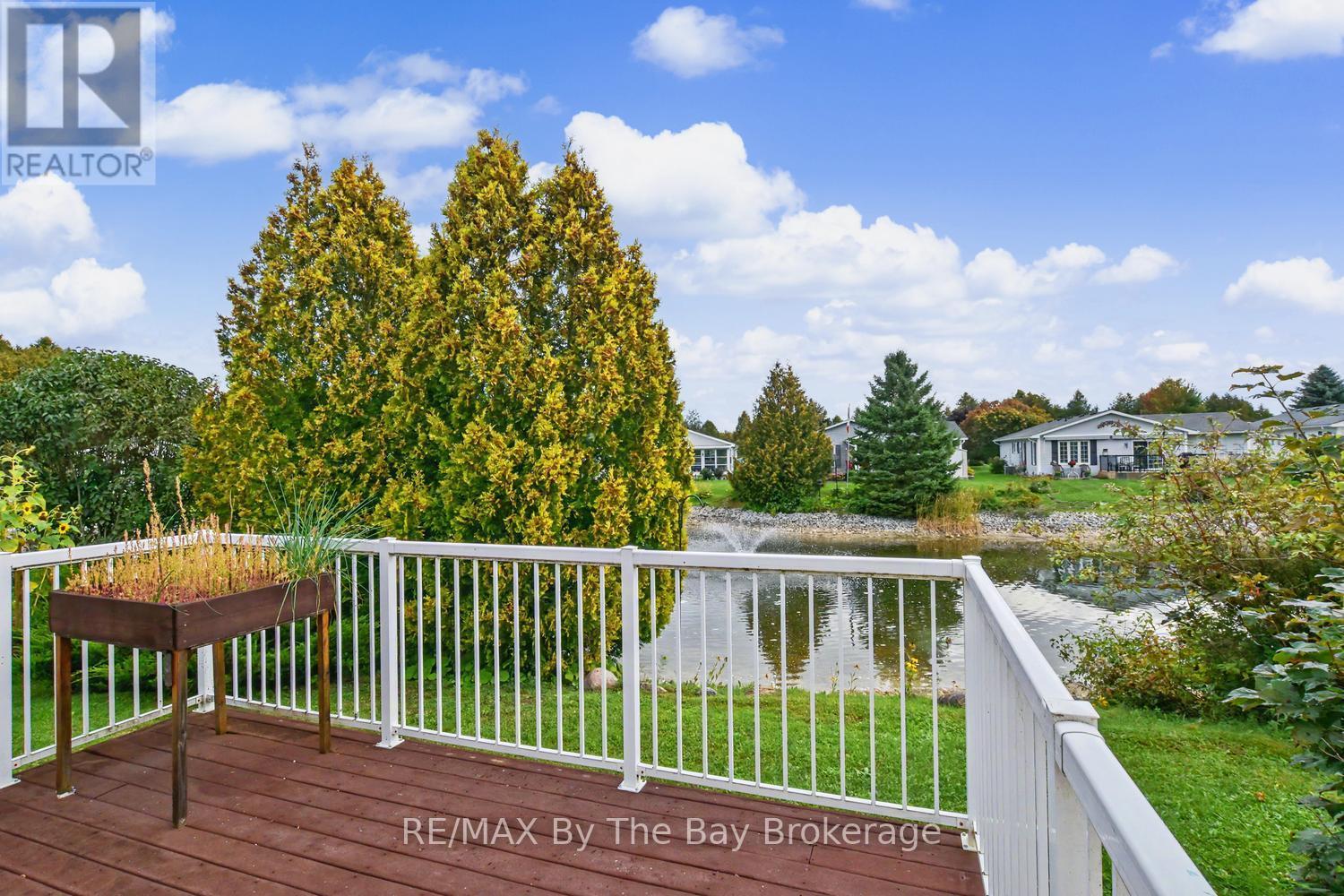 Back Yard Deck Views of the Pond - 30 St James Place, Wasaga Beach, ON