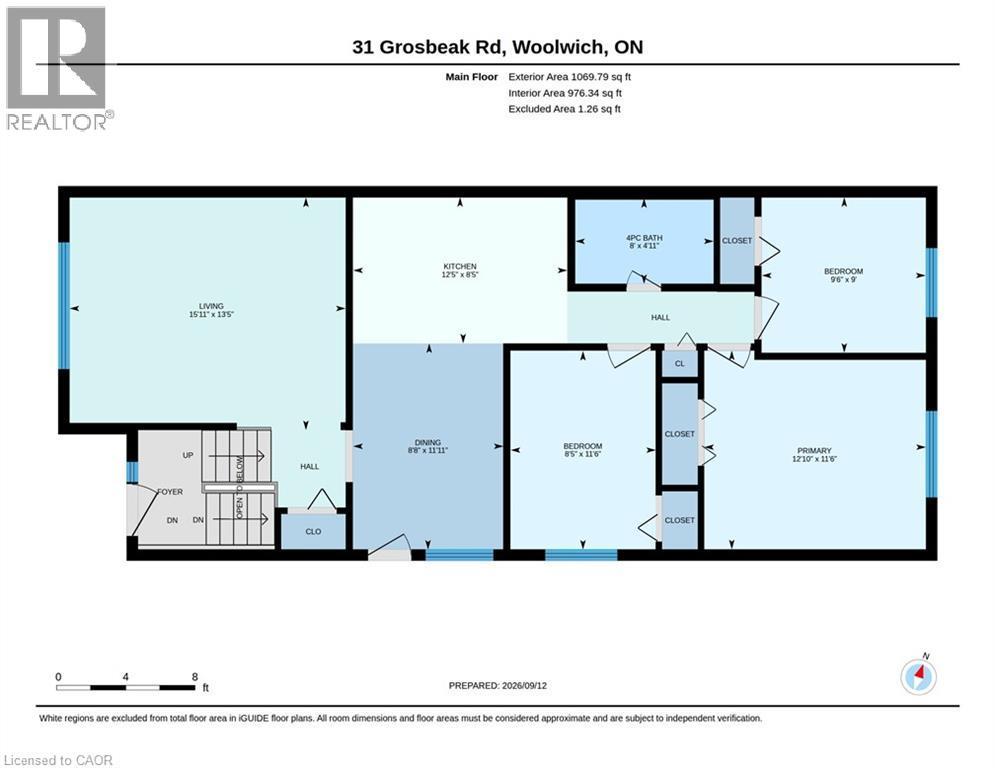 Floor Plan - Main Floor - 31 Grosbeak Road, Elmira, ON
