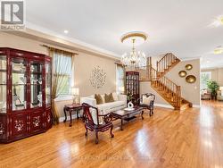 Inviting living room space with hardwood flooring -