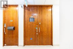 Door with an intercom and safety features -