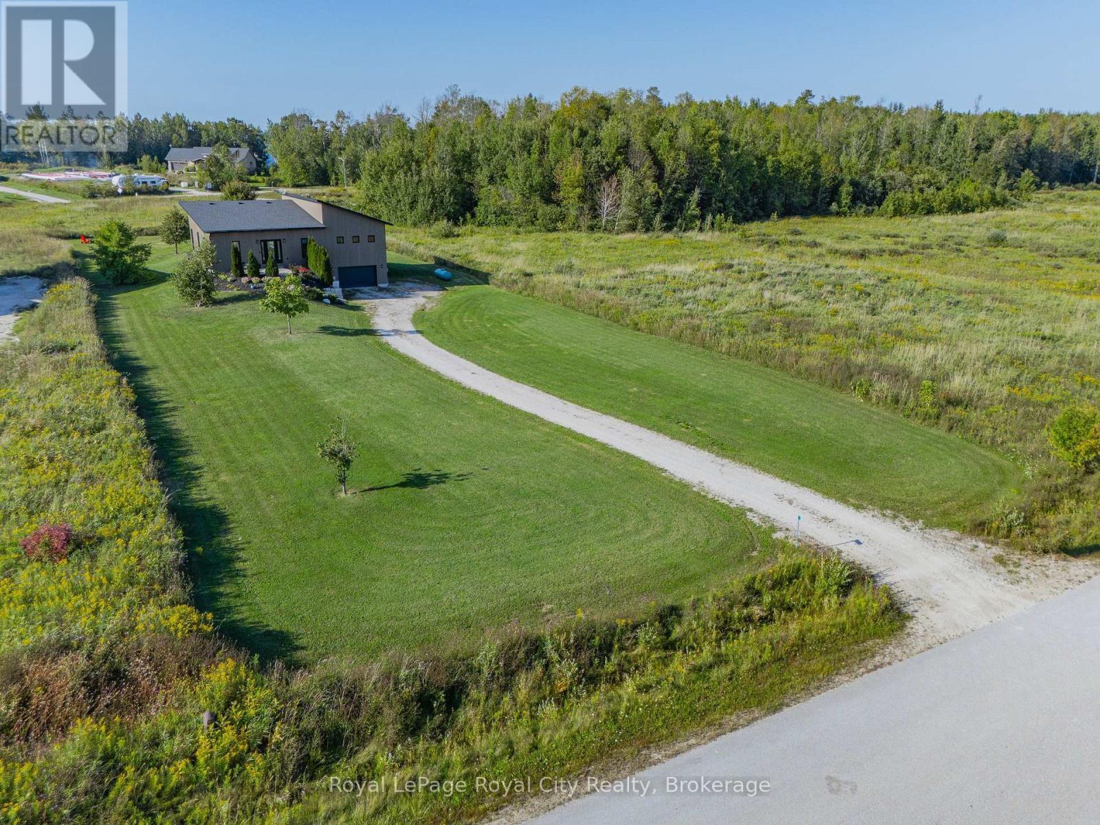 Aerial of the front of the house - 103 Ugovsek Crescent, Meaford, ON