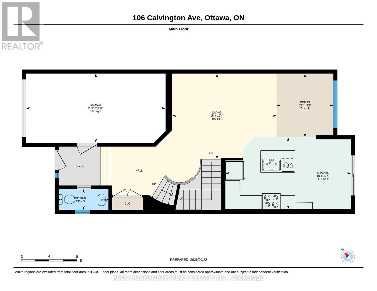 Floor Plan-Main Level - 106 Calvington Avenue, Ottawa, ON