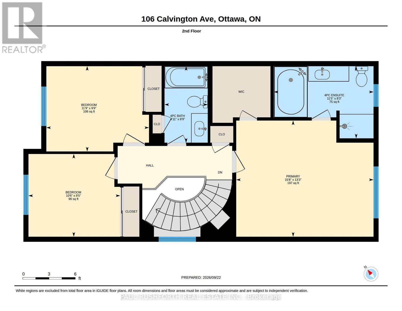 Floor Plan-Second Level - 106 Calvington Avenue, Ottawa, ON