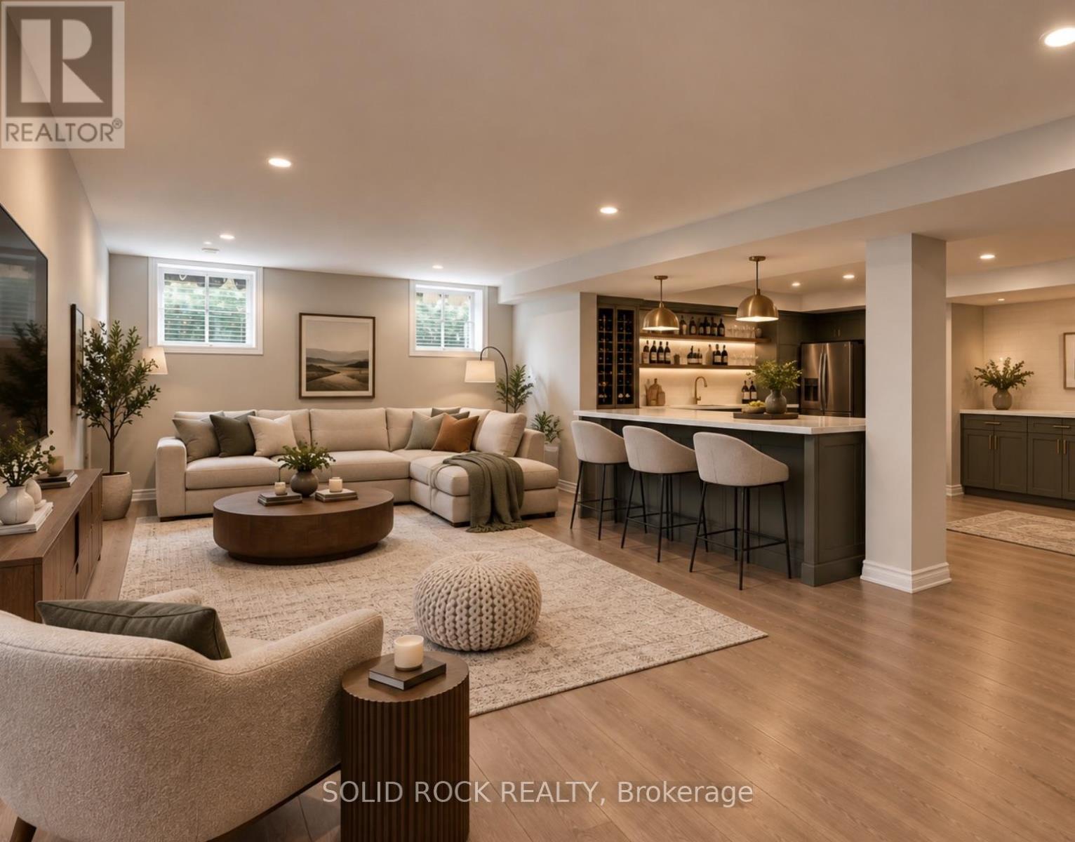 Virtually Staged Basement for Versatile Use - 55 Solaris Drive, Ottawa, ON