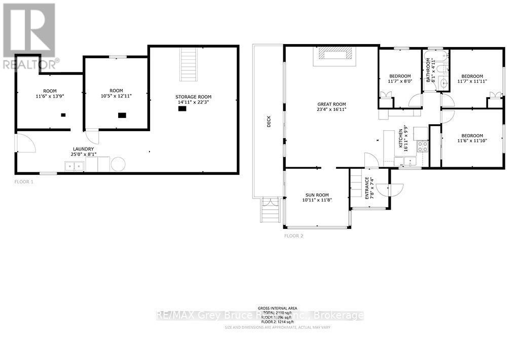 Combined Floor Plans - 28 Stewarts Point, Northern Bruce Peninsula, ON