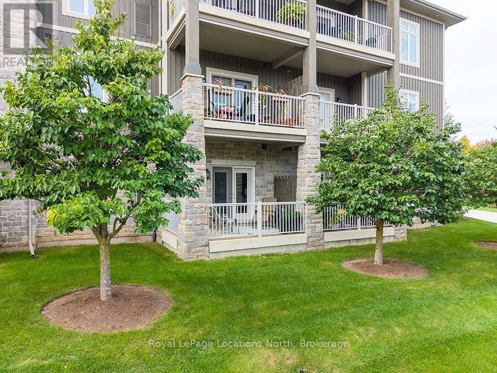 View Of Terrace - 102 - 25 Beaver Street S, Blue Mountains, ON