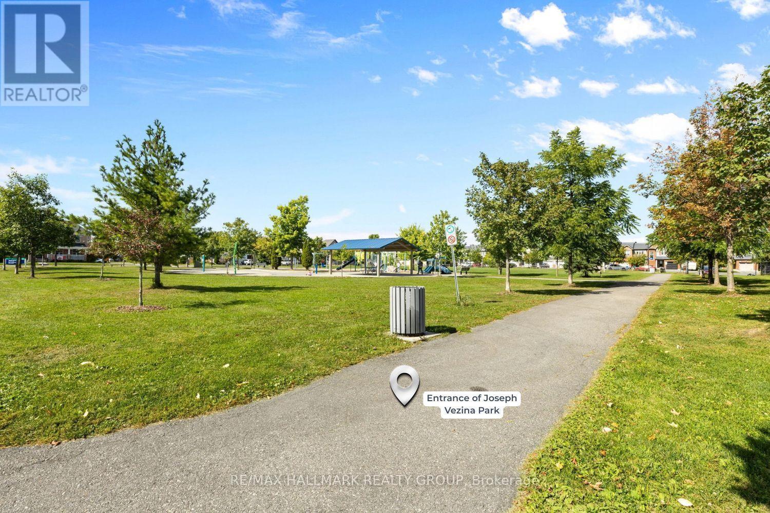 Joseph Vézina Park just steps from the home - 223 Serra Ridge, Ottawa, ON