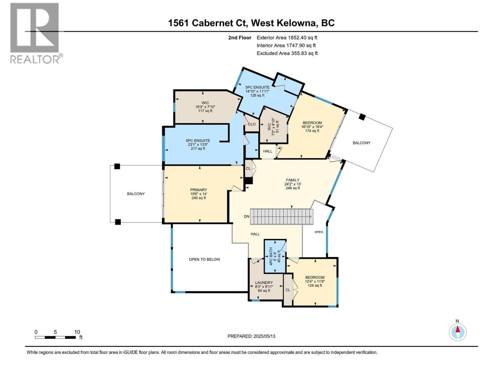 UPPER LEVEL FLOOR PLAN - 1561 Cabernet Court, West Kelowna, BC