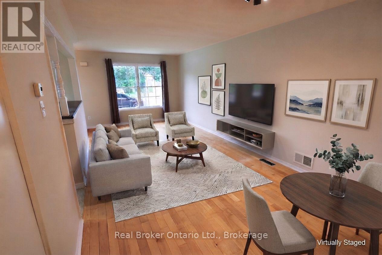 Living Room/Dining Room - Virtually Staged - 342 Fleming Drive, London East (East D), ON