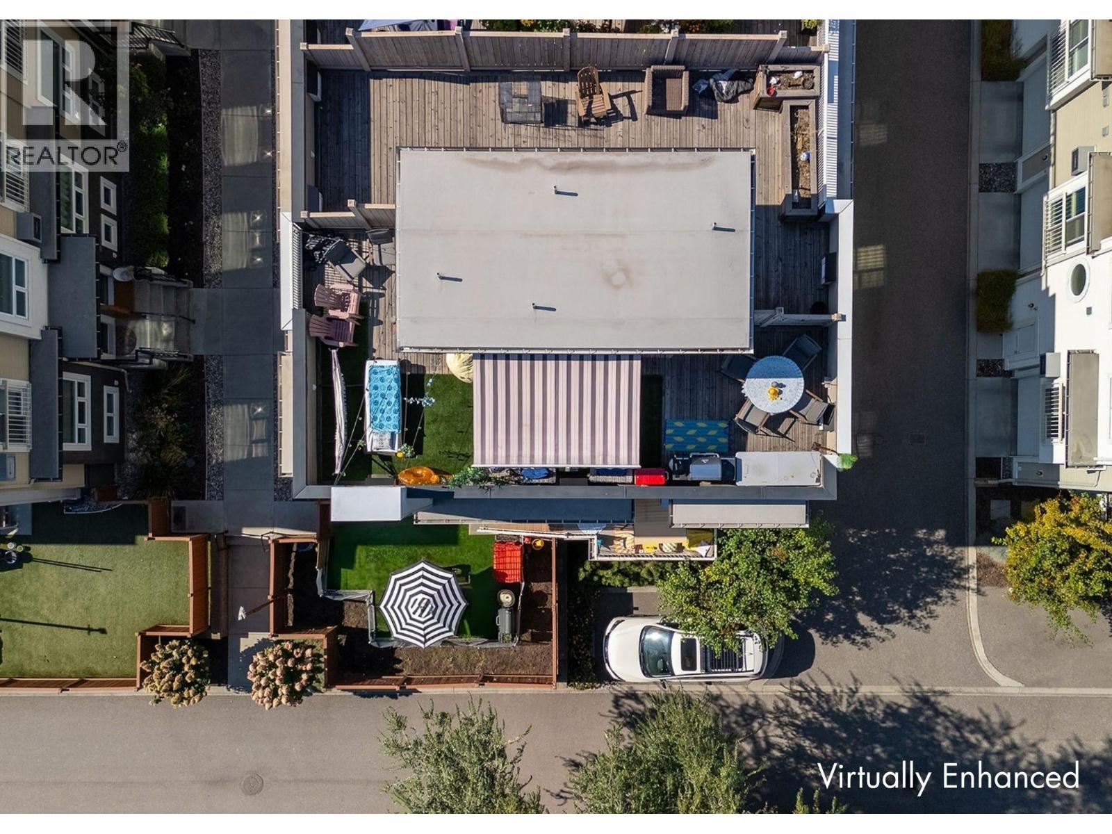 Aerial View of Home - Virtually enhanced to show possibilities - 1851 Ambrosi Road Unit# 11, Kelowna, BC