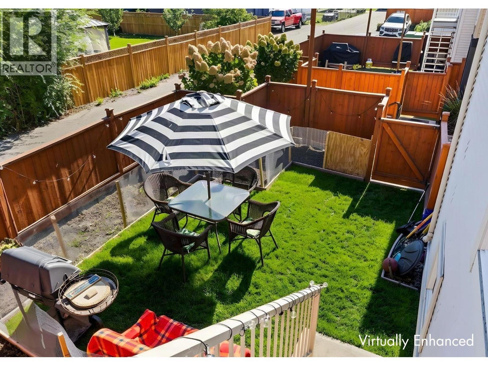 Private Backyard - Virtually enhanced to show possibilities - 1851 Ambrosi Road Unit# 11, Kelowna, BC