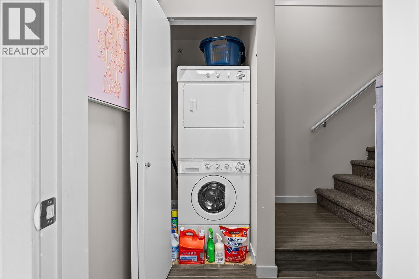 Laundry and Stairs to Rooftop Patio - 1851 Ambrosi Road Unit# 11, Kelowna, BC