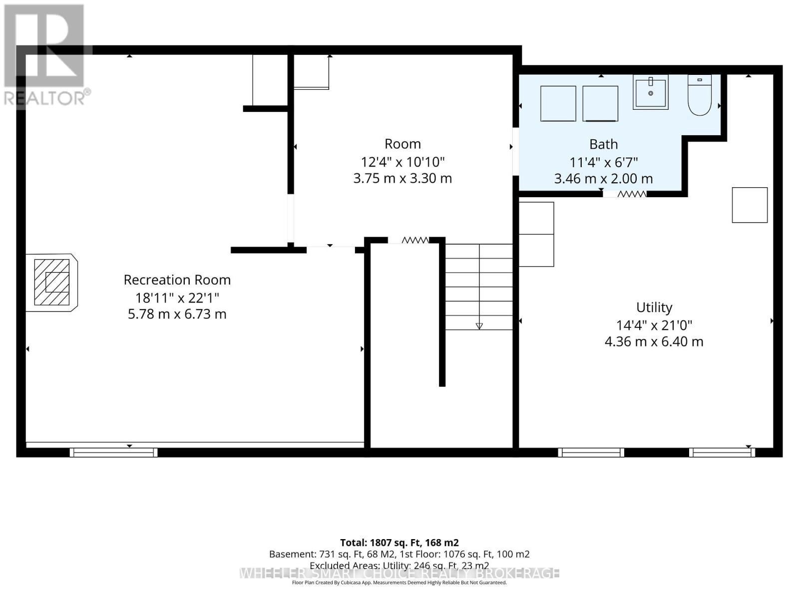 Basement layout for reference - 78 Maple Street, South Stormont, ON