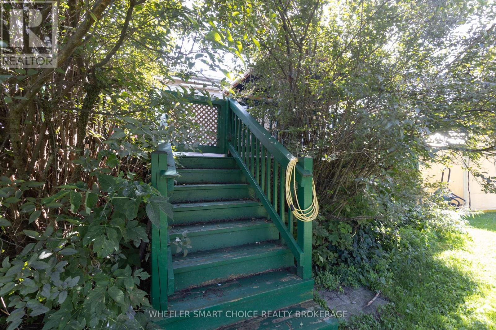 the stairs to the deck - 78 Maple Street, South Stormont, ON