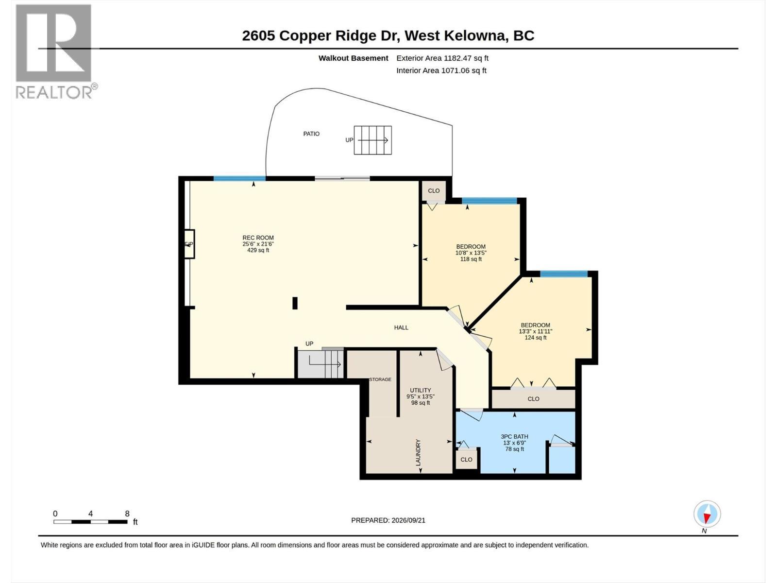 Lower floor. Measurements to be satisfied by buyer - 2605 Copper Ridge Drive, West Kelowna, BC