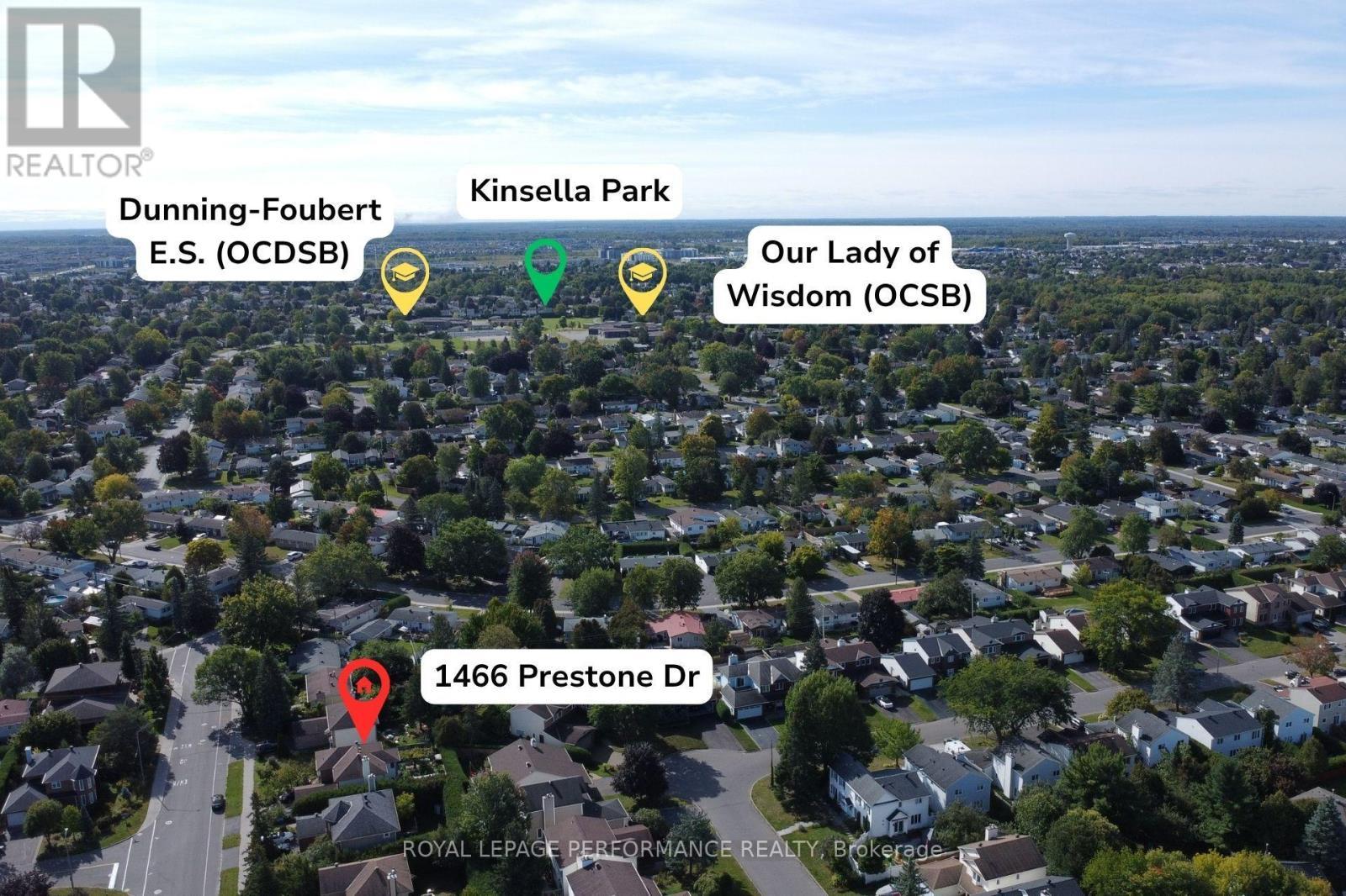 View South to schools - 1466 Prestone Drive, Ottawa, ON
