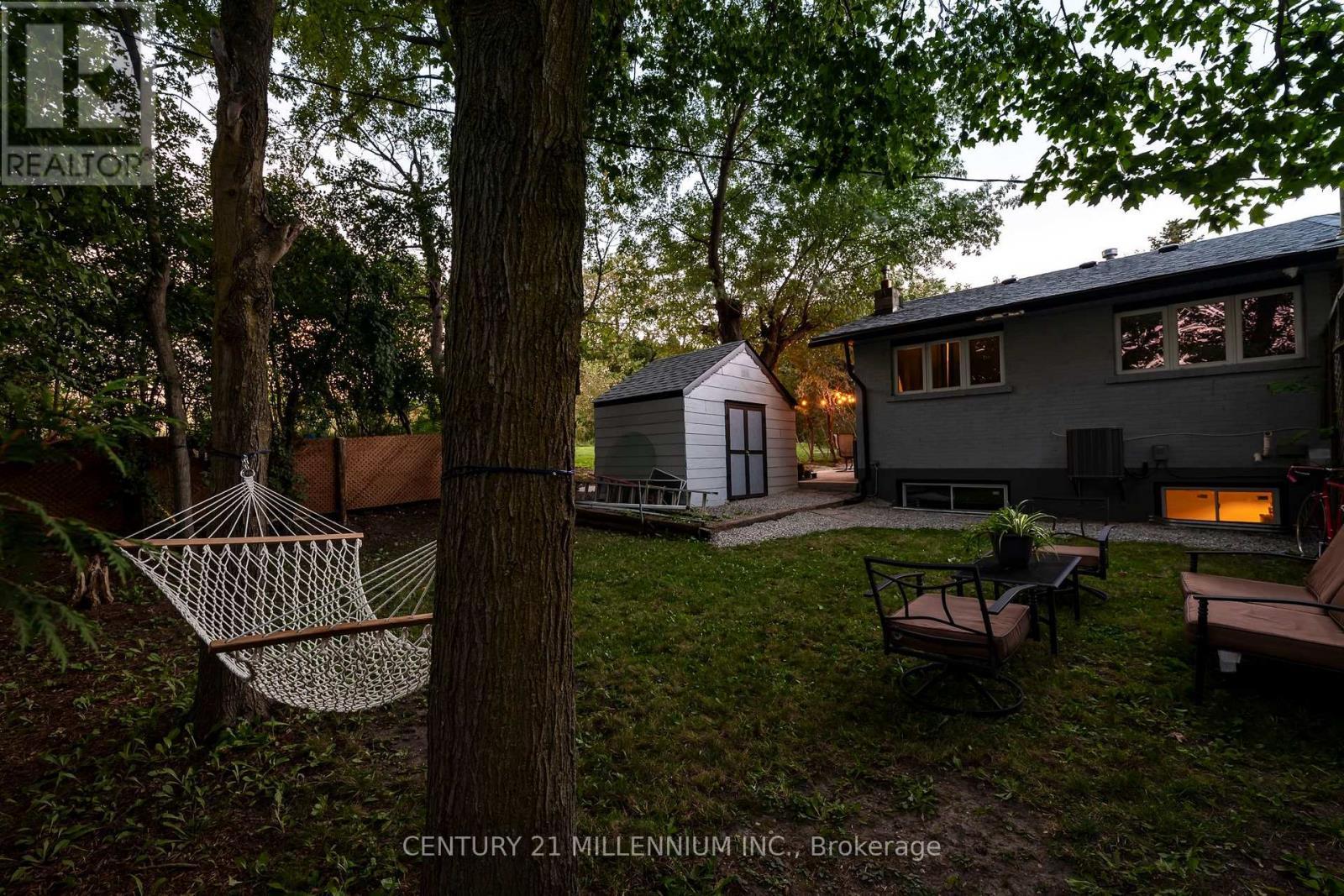 Hammock, seating area and shed - 139 Town Line, Orangeville, ON